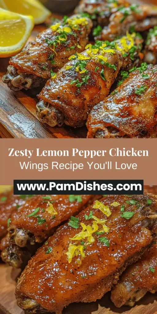 Spice up your snack game with zesty lemon pepper chicken wings! These irresistible wings bring a refreshing twist to the classic, combining citrusy brightness with a kick of black pepper. Perfect for gatherings or game days, they're easy to make from scratch with fresh ingredients. Discover the secrets to achieving crispy perfection and explore delicious dipping sauce options. Get ready for a burst of flavor in every bite! #ChickenWings #LemonPepper #SnackIdeas #PartyFood #GameDayEats