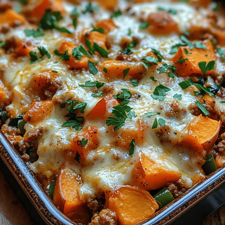 If you're on the lookout for a wholesome dish that combines comfort with nutrition, look no further than the Sweet Potato Turkey Bake Delight. This savory baked dish features a delightful combination of sweet potatoes and ground turkey, making it not only tasty but also packed with health benefits. The natural sweetness of the potatoes pairs beautifully with the savory notes of turkey, creating a satisfying meal that can be enjoyed by the whole family.