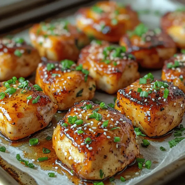 If you’re searching for a dish that perfectly balances savory and sweet flavors, look no further than Spicy Maple Glazed Chicken Bites. This delightful recipe has gained popularity for its ability to deliver a robust flavor profile while being incredibly versatile. These chicken bites can easily transition from an appetizer at your next gathering to a satisfying main dish for a family dinner. The combination of spicy heat from Sriracha and the rich sweetness of maple syrup creates an enticing glaze that will have everyone reaching for seconds.