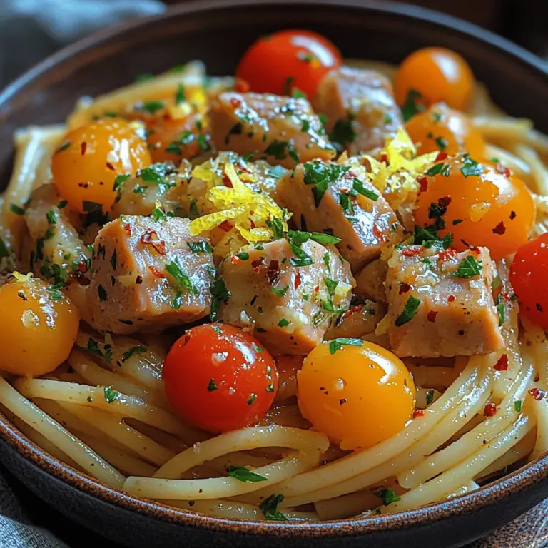 Welcome to the delightful world of Zesty Lemon Garlic Tuna Pasta, a dish that perfectly encapsulates the essence of fresh, vibrant flavors while being incredibly easy to prepare. This pasta dish is the epitome of culinary balance, combining the zesty brightness of lemon, the aromatic warmth of garlic, and the rich, savory depth of tuna. Whether you're looking for a quick weeknight dinner or a flavorful meal to impress guests, this recipe fits the bill perfectly.