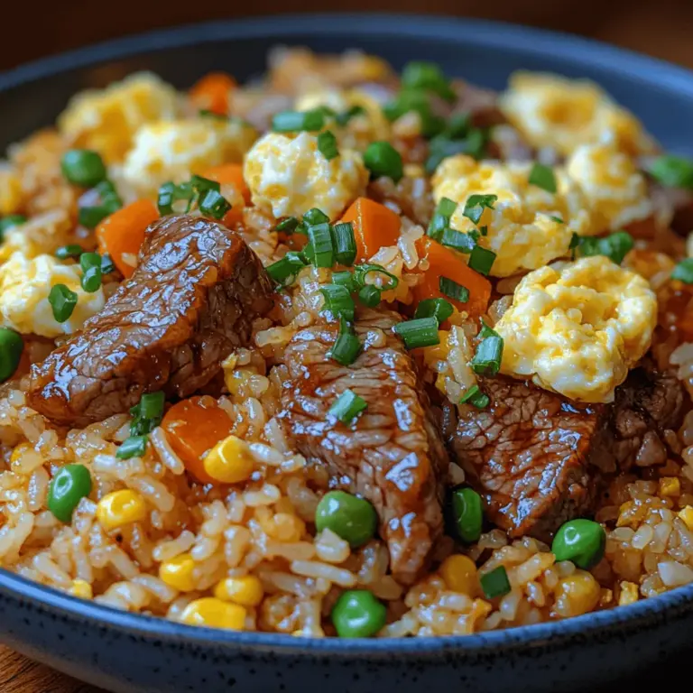 Fried rice is more than just a dish; it is a culinary tradition found in kitchens across the globe, celebrated for its simplicity and versatility. From the bustling streets of Bangkok to the home kitchens of Beijing, fried rice embodies comfort food, expertly balancing flavors and textures while allowing for a plethora of ingredient combinations. Among the many iterations of this beloved dish, savory onion beef fried rice stands out as a hearty and satisfying option that brings together the tenderness of beef, the sweetness of onions, and the fragrant allure of seasoned rice.