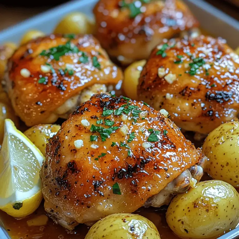 In the ever-busy pace of modern life, finding time to prepare a delicious and satisfying meal can feel like a challenge. However, the Garlic Parmesan Chicken and Potatoes recipe stands out as a beacon of culinary simplicity and flavor. This dish combines juicy chicken thighs, crispy baby potatoes, and a rich garlic Parmesan coating that brings together a medley of tastes and textures sure to impress family and friends alike.