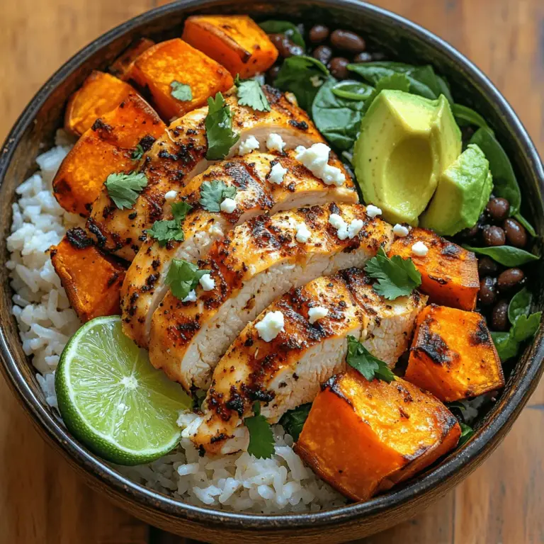 In the ever-evolving landscape of comfort food, the Savory Comfort Chicken & Sweet Potato Rice Bowl stands out as a nourishing and satisfying meal that encapsulates warmth and flavor in each bite. This dish is not just a meal; it’s a cozy embrace on a plate, combining hearty ingredients that work harmoniously to deliver both taste and nutrition. The combination of tender chicken, sweet potatoes, and vibrant vegetables creates a delightful balance that appeals to both the palate and the body.