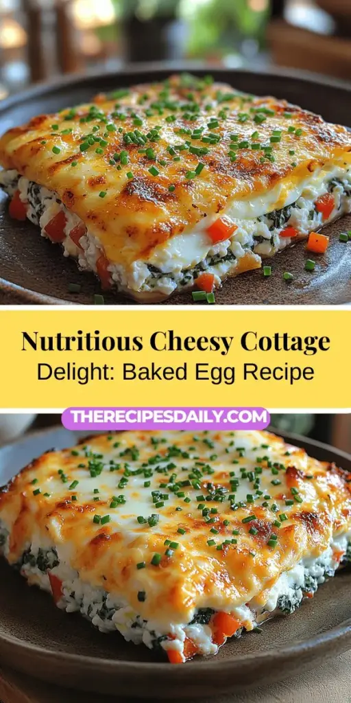 Discover the joy of Cheesy Cottage Delight: Baked Cottage Cheese Eggs, a nutritious and satisfying dish perfect for any meal. Combining creamy cottage cheese, rich eggs, and vibrant vegetables like spinach and red bell peppers, this recipe is not only delicious but also versatile. Customize it with your favorite ingredients for a hearty breakfast, lunch, or snack. Easy to prepare and packed with protein, it's a delightful way to eat healthy without sacrificing flavor. Enjoy the wholesome goodness and bring this delightful dish into your kitchen today!