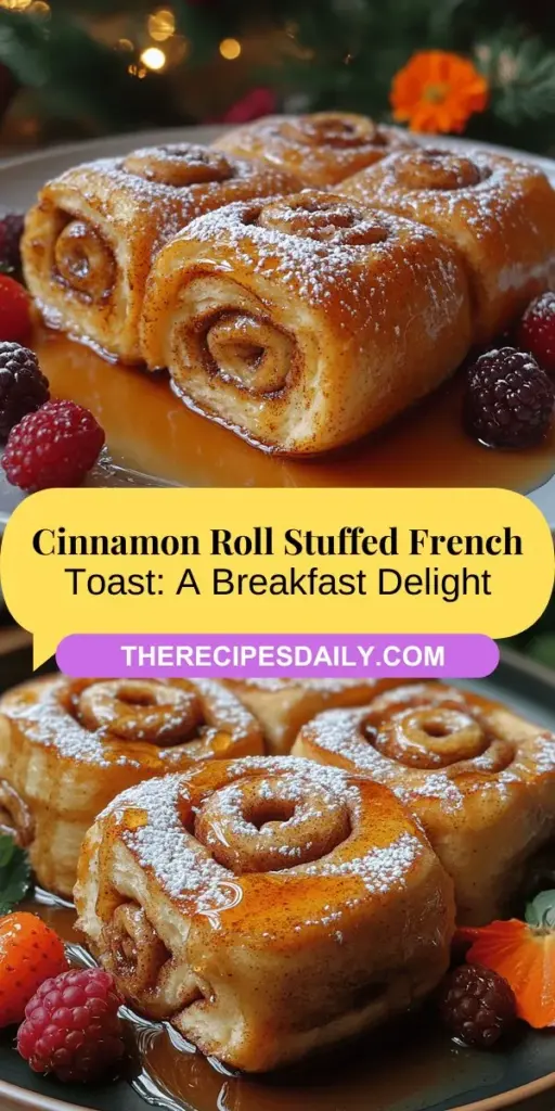 Start your mornings off right with the irresistible Cinnamon Roll Stuffed French Toast! This delightful fusion of two breakfast classics combines the rich, buttery goodness of French toast with the sweet, spiced flavor of cinnamon rolls. Perfect for brunch gatherings or cozy family breakfasts, this dish invites creativity with customizable ingredients and toppings. Elevate your breakfast experience and impress your loved ones with this easy, decadent treat that’s sure to become a family favorite!