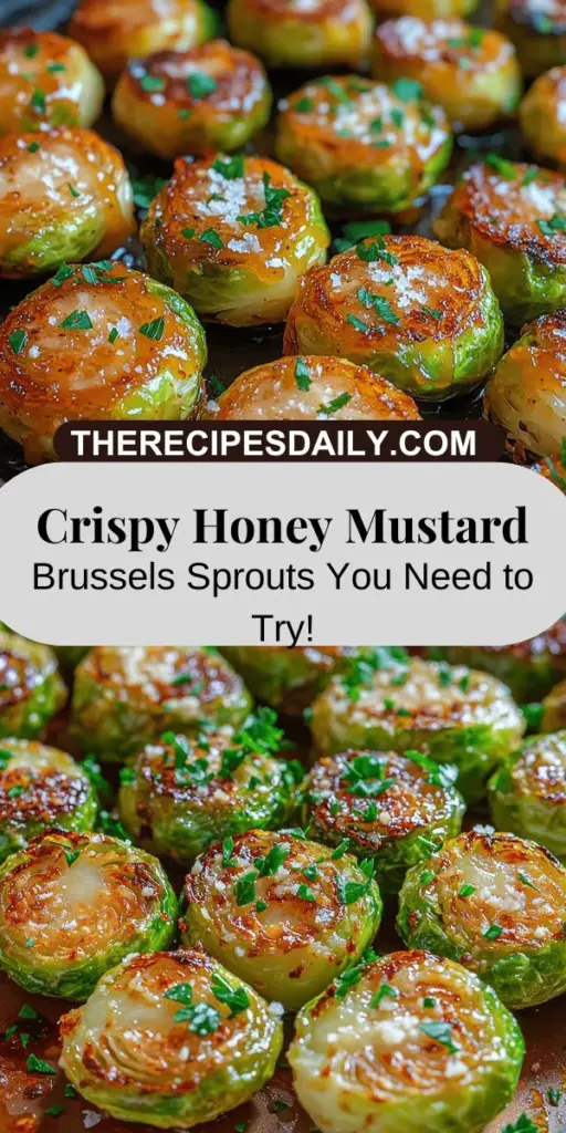 Discover the deliciousness of Crispy Honey Mustard Brussels Sprouts, a nutritious and flavorful side dish that will change the way you think about this often-misunderstood vegetable. Packed with vitamins and antioxidants, these roasted sprouts are coated in a perfect sweet and tangy honey mustard glaze that enhances their natural earthiness. Simple to prepare and irresistible, this dish is perfect for any meal, from cozy dinners to festive gatherings. Elevate your cooking and enjoy the health benefits of these delightful little green gems!