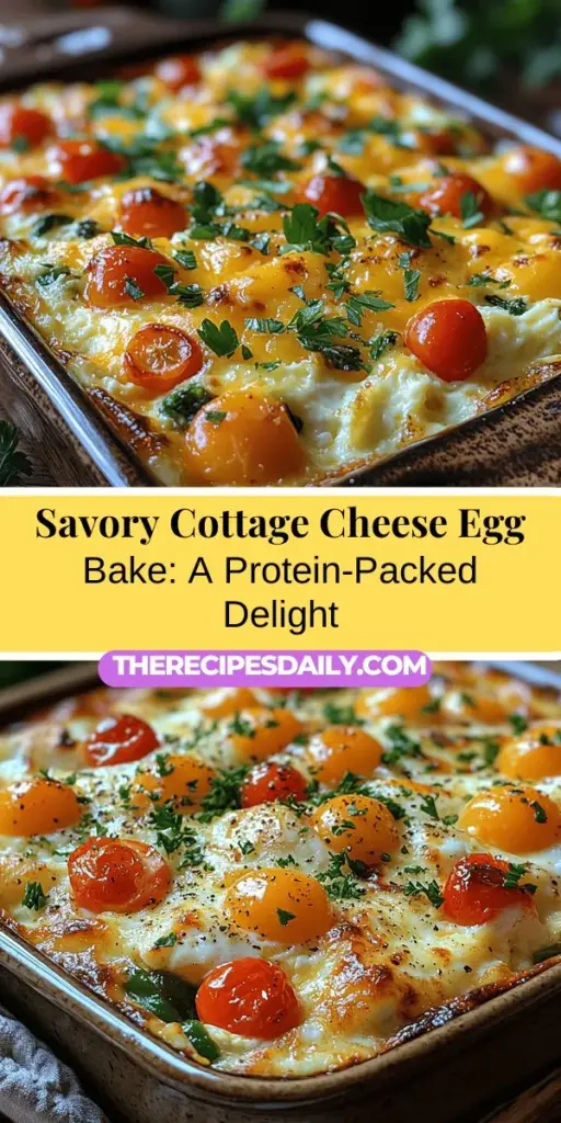 Discover the Savory Cottage Cheese Egg Bake, a nutritious and delicious dish perfect for any meal of the day! Packed with protein and vibrant vegetables like spinach, bell peppers, and tomatoes, this easy-to-make recipe is a delightful blend of flavor and health. Ideal for busy mornings or satisfying dinners, the cottage cheese and eggs create a creamy, hearty bake that everyone will love. Dive into this wholesome recipe to enjoy a flavorful and nourishing meal!