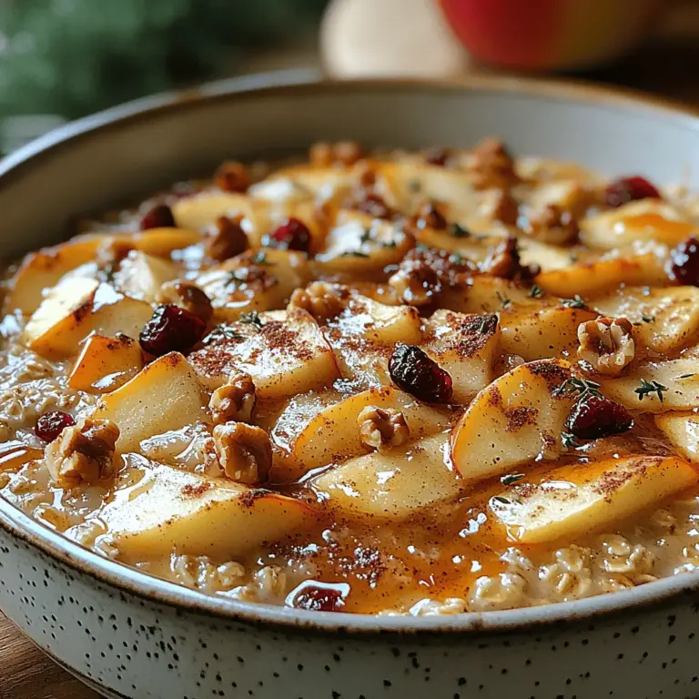 As the cool breeze of autumn sweeps in, nothing quite matches the comfort of a warm, hearty bake. Enter the Cozy Oatmeal Apple Bake—a delightful dish that brings together the wholesome goodness of oats and the natural sweetness of apples. This recipe is not just a treat for the taste buds; it's a nourishing meal that can be enjoyed at breakfast or as a delightful dessert.