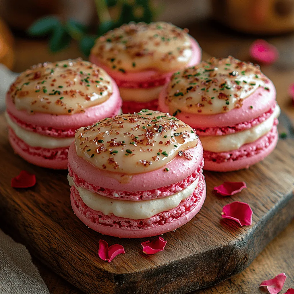Macarons, those delicate French pastries, have captured the hearts of dessert lovers around the globe with their exquisite texture and vibrant colors. These charming confections are not only a feast for the eyes but also a delightful treat for the palate, making them a beloved staple in patisseries and home kitchens alike. For those seeking a romantic dessert that embodies elegance and sweetness, our Sweetheart Macarons recipe is the perfect choice. Their enchanting pink hue and the fragrant rose buttercream filling make them especially fitting for special occasions like Valentine's Day, anniversaries, or even a sweet surprise for a loved one.
