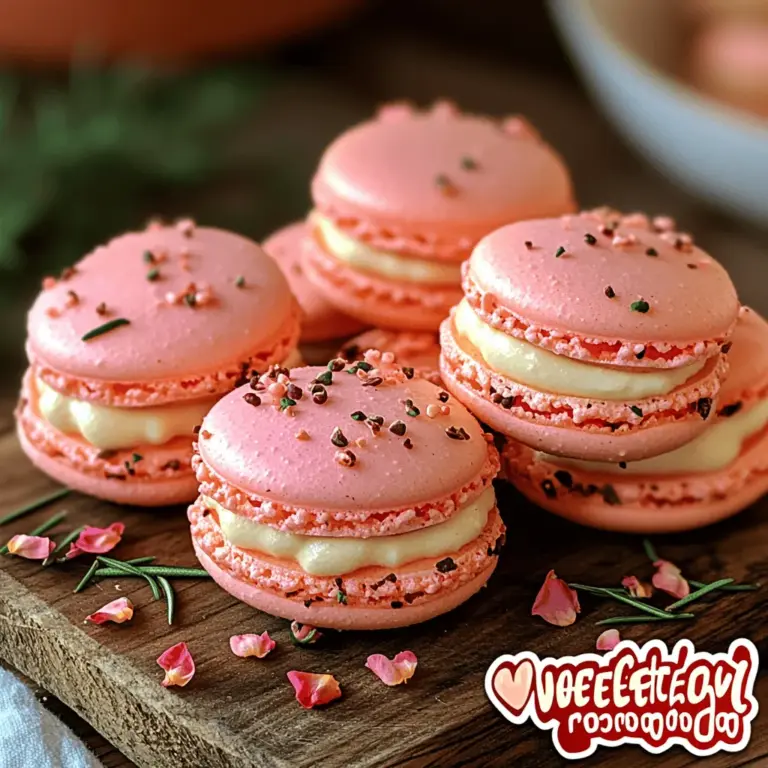 Macarons, those delicate French pastries, have captured the hearts of dessert lovers around the globe with their exquisite texture and vibrant colors. These charming confections are not only a feast for the eyes but also a delightful treat for the palate, making them a beloved staple in patisseries and home kitchens alike. For those seeking a romantic dessert that embodies elegance and sweetness, our Sweetheart Macarons recipe is the perfect choice. Their enchanting pink hue and the fragrant rose buttercream filling make them especially fitting for special occasions like Valentine's Day, anniversaries, or even a sweet surprise for a loved one.
