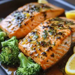 In today’s busy world, finding a meal that is not only quick to prepare but also nutritious and delicious can be a challenge. Enter the Sizzling Lemon-Dill Roasted Salmon & Broccoli — a dish that perfectly marries simplicity with flavor. This recipe is designed to elevate your weeknight dinners or impress your guests during a special gathering, all while keeping health at the forefront. With salmon as the star of the dish, you can indulge in a meal that’s rich in omega-3 fatty acids, paired with the vibrant crunch of broccoli, making it a well-rounded option for any occasion.