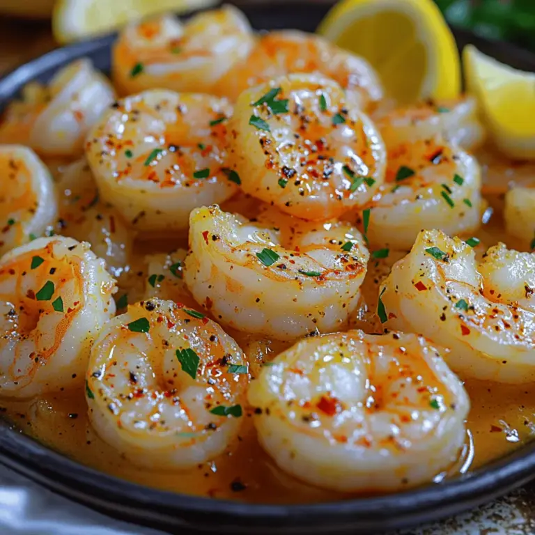 If you're in search of a quick yet delectable seafood dish that bursts with flavor, look no further than Zesty Lemon Garlic Pan-Fried Shrimp. This recipe perfectly captures the essence of vibrant cooking, combining the zesty brightness of fresh lemons with the aromatic richness of garlic, all accented by a subtle kick of red pepper flakes. Whether you’re looking to whip up a satisfying meal on a busy weeknight or impress guests at an elegant dinner party, this dish serves as the perfect centerpiece.