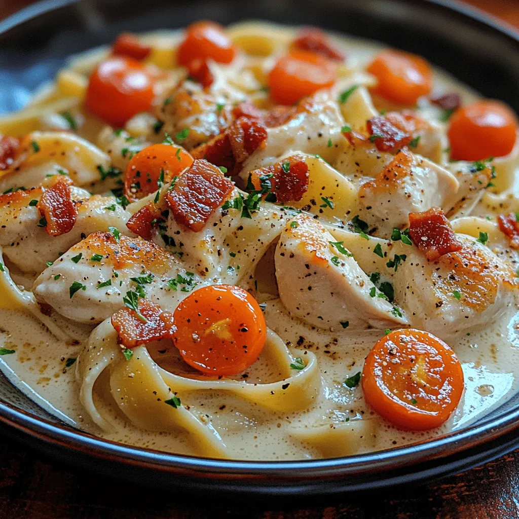 Creamy Chicken and Bacon Pasta is more than just a meal; it’s an experience that brings comfort and satisfaction to the table. This dish combines tender chicken and crispy bacon enveloped in a rich, creamy sauce, making it a favorite for many pasta lovers. Whether you’re preparing for a cozy weeknight dinner or hosting a special gathering, this recipe is sure to impress your family and friends. Its mouthwatering flavors and creamy texture make it a delightful option for any occasion, ensuring that everyone leaves the table feeling satisfied.