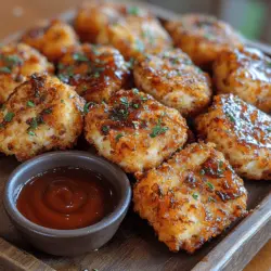 If you're on the hunt for a fun and flavorful twist on traditional chicken nuggets, look no further than BBQ Chip Chicken Nuggets. These delightful bites take the classic comfort food to a whole new level by incorporating crushed BBQ potato chips, which lend an irresistible crunch and a burst of smoky, savory flavor. Whether you're serving them at a party, enjoying them during game day, or simply whipping them up for a satisfying family dinner, these chicken nuggets are bound to be a hit.