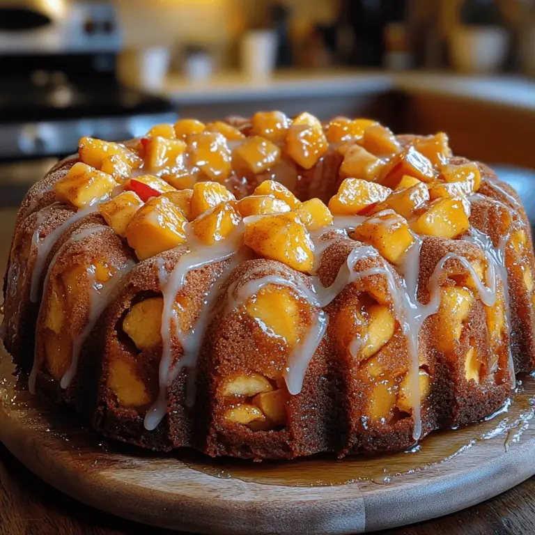 As the summer sun shines brightly and the days stretch long, there’s nothing quite like indulging in a delightful dessert that captures the essence of the warm season. Enter the Peach Cobbler Bundt Cake, a harmonious blend of two beloved treats: the classic peach cobbler and the ever-popular Bundt cake. This innovative dessert combines the juicy, sweet flavors of fresh peaches with the comforting, soft texture of cake, resulting in a treat that is both satisfying and inviting.