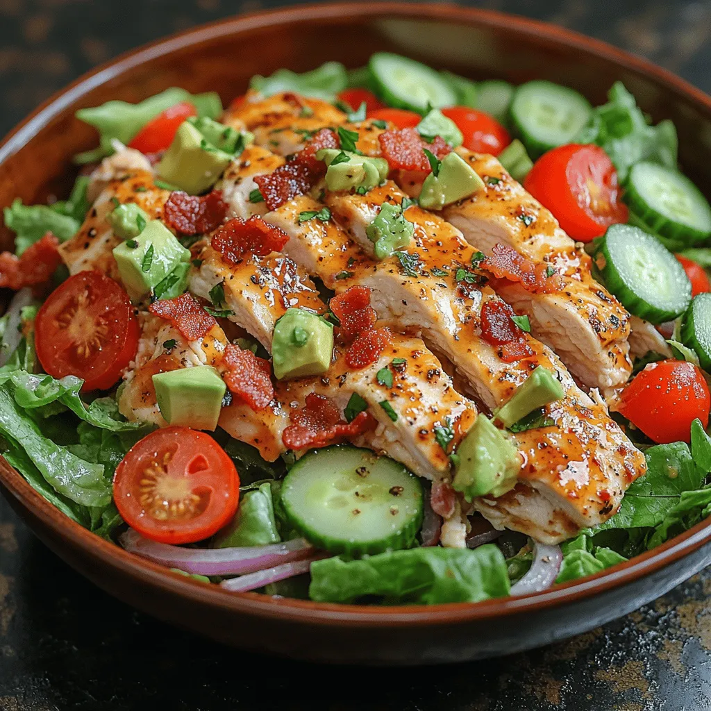 The Crispy BLT Chicken Salad is a delightful blend of flavors and textures that brings together the beloved elements of a classic BLT sandwich with the refreshing qualities of a salad. This recipe is perfect for anyone looking to enjoy a hearty meal that is both satisfying and healthy. Combining juicy chicken breast, crispy bacon, and an array of vibrant vegetables, this salad offers a nutritious option that is ideal for lunch or dinner.