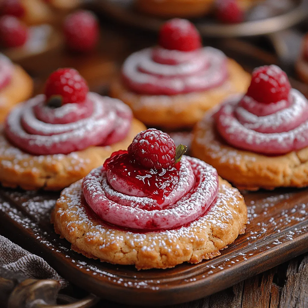 Shortbread cookies are a timeless classic that evoke nostalgia with every crumbly bite. Their rich, buttery flavor and melt-in-your-mouth texture make them a favorite among cookie lovers of all ages. Traditionally enjoyed during festive occasions or as a delightful accompaniment to tea, these cookies have stood the test of time thanks to their simplicity and versatility. Today, we’re taking this beloved treat to new heights with a delightful twist: <strong>Raspberry Swirl Shortbread Cookies</strong>.” /></p>
</p>
<h3>Combining Dry Ingredients</h3>
</p>
<p>To create the perfect base for your Delightful Raspberry Swirl Shortbread Cookies, begin by combining your dry ingredients. This typically includes all-purpose flour, a pinch of salt, and cornstarch. The cornstarch is crucial as it helps create that delightful melt-in-your-mouth texture characteristic of shortbread. Sift these ingredients together in a medium bowl to ensure they are well mixed and free of lumps. This step not only aerates the flour but also evenly distributes the salt and cornstarch throughout the mixture, setting the foundation for a harmonious flavor and texture in your cookies.</p>
</p>
<h3>Importance of Thorough Mixing Without Overworking the Dough</h3>
</p>
<p>Once your dry ingredients are combined, it’s essential to focus on the next stage: mixing the dough. While you want to achieve a uniform mixture, be cautious not to overwork the dough, which could lead to tough cookies. Overmixing develops gluten, which is great for bread but not for shortbread. Aim for a dough that is smooth and slightly crumbly, yet holds together when pressed. This delicate balance will ensure your cookies remain tender and flavorful.</p>
</p>
<h3>Mixing the Dough</h3>
</p>
<p>In a separate bowl, cream together your softened butter and sugar until light and fluffy. This process is crucial because incorporating air into the butter will help your cookies rise slightly during baking. Once your butter and sugar are well combined, gradually add the sifted dry ingredients to the wet mixture. Use a spatula or a wooden spoon to fold in the flour mixture gently. The goal is to combine everything just until you see no dry flour, which typically takes about a minute or two.</p>
</p>
<h3>Tips for Achieving the Perfect Dough Texture</h3>
</p>
<p>To achieve the ideal texture, consider these tips: always use room temperature butter, as it blends more easily with sugar. When mixing the dough, proceed slowly and avoid vigorous stirring. If the dough feels too crumbly, add a teaspoon of milk or water to help bind it together without compromising the shortbread’s signature texture. If you find your dough is too sticky, a light dusting of flour can help you manage it better.</p>
</p>
<h3>Creating the Raspberry Swirl</h3>
</p>
<p>The raspberry swirl is what elevates these cookies from simple shortbread to a visually stunning treat. For this, you will need a good-quality raspberry jam or preserves. Look for options that contain real fruit rather than artificial flavors for the best taste and texture. If your jam is too thick, warming it slightly in the microwave for about 10 seconds can make it easier to work with.</p>
</p>
<h3>Detailed Instructions for Folding in the Raspberry Jam</h3>
</p>
<p>To create the swirl effect, take a small portion of the dough and flatten it into a rectangle on a piece of parchment paper. Spread a thin layer of raspberry jam over the surface, leaving a small border around the edges to prevent it from spilling out when you roll it. Carefully fold the edges of the dough over the jam and then roll the dough into a log shape, similar to how you might make a sushi roll. Be gentle to avoid tearing the dough or squeezing out too much jam.</p>
</p>
<h3>Shaping the Cookies</h3>
</p>
<p>Once you have your dough log formed, it’s time to shape the cookies. You can decide on the thickness of your cookies, typically about 1/4 to 1/2 inch is ideal for a good balance between a chewy and crispy texture. Use a sharp knife to cut the dough into even slices, taking care to maintain uniformity in size for even baking.</p>
</p>
<h3>Techniques for Rolling and Shaping Dough Logs</h3>
</p>
<p>When rolling the dough logs, make sure to use a gentle but firm pressure to keep the log tight without compressing the dough too much. If the dough cracks, simply pinch it back together. If you find your dough is too soft to hold its shape, place it in the refrigerator for about 30 minutes to firm up before slicing.</p>
</p>
<h3>Swirling the Dough</h3>
</p>
<p>To achieve the beautiful raspberry swirl effect, use a toothpick or a skewer to gently swirl the jam into the dough before rolling. This technique creates a marbled appearance that not only looks appealing but also enhances the flavor in every bite. Aim for a gentle swirl—too much mixing can result in a muddled appearance.</p>
</p>
<h3>Slicing the Cookies</h3>
</p>
<p>For even cookie sizes and thickness, use a sharp knife and cut straight down through the log without sawing back and forth. This will help maintain the shape of the cookie and prevent any distortion. If you prefer perfectly round cookies, you can roll the log in parchment paper and chill it to firm up, which will make slicing easier.</p>
</p>
<h3>Baking the Cookies</h3>
</p>
<p>When it comes to baking, preheat your oven to 350°F (175°C) and line a baking sheet with parchment paper. Place the cookie slices on the sheet, leaving space between each to allow for spreading. Bake for approximately 10-12 minutes, or until the edges are slightly golden and the centers are set. Keep an eye on them as they bake; visual cues are key to ensuring your cookies don’t overbake.</p>
</p>
<h3>Cooling and Garnishing</h3>
</p>
<p>Once baked, allow the cookies to cool on the baking sheet for about 5 minutes before transferring them to a wire rack. This resting period helps them firm up a bit. For a beautiful finish, consider dusting the cooled cookies with powdered sugar or drizzling a simple icing made from powdered sugar and milk on top. This not only adds a touch of sweetness but also enhances their visual appeal.</p>
</p>
<h3>Serving Suggestions</h3>
</p>
<p>These Delightful Raspberry Swirl Shortbread Cookies are perfect for various occasions. They make a charming addition to a tea party or can be presented as a thoughtful homemade gift. For serving, pair them with a steaming cup of tea or coffee, allowing the flavors of the raspberry to shine through the buttery cookie base. Alternatively, consider pairing them with dessert wines like Moscato or a light sparkling wine to elevate your dessert experience.</p>
</p>
<h3>Presentation Tips for Special Occasions</h3>
</p>
<p>For special occasions, consider arranging your cookies on a decorative platter lined with parchment paper. You could also use a tiered cake stand for a more elegant display. Adding fresh raspberries or a sprig of mint can enhance the visual appeal and provide a fresh contrast to the buttery cookies.</p>
</p>
<h3>Storage and Shelf Life</h3>
</p>
<p>To keep your cookies fresh, store them in an airtight container at room temperature. They will generally maintain their flavor and texture for about a week. If you want to keep them longer, consider freezing them. To freeze, place the cookies in a single layer on a baking sheet, freeze until solid, then transfer them to a freezer-safe bag or container. They can be stored this way for up to three months. When ready to enjoy, simply thaw them at room temperature for about 30 minutes.</p>
</p>
<h3>Nutritional Information</h3>
</p>
<p>Each Delightful Raspberry Swirl Shortbread Cookie contains approximately 120 calories, with about 8 grams of fat, 12 grams of carbohydrates, and 1 gram of protein. While they are a delightful treat, it’s essential to enjoy these cookies in moderation, especially if you’re watching your sugar intake. Baking your own treats allows for mindful consumption, offering an experience that can be savored rather than rushed.</p>
</p>
<h3>Conclusion</h3>
</p>
<p>Baking these Delightful Raspberry Swirl Shortbread Cookies is not just about creating a delicious treat; it’s about the joy of sharing something homemade with family and friends. The process, from mixing the ingredients to watching them swirl beautifully in the oven, is a rewarding experience that brings the kitchen to life. I encourage you to try this recipe, whether for a casual snack or a special celebration. These cookies are versatile, delightful, and sure to impress anyone who tastes them. Whether you enjoy them with a cup of coffee or serve them at a gathering, they are bound to be a hit. Happy baking!</p>
</div>