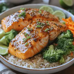 In a world bustling with culinary trends, the Sweet & Savory Honey Garlic Salmon Rice Bowl stands out as a perfect harmony of flavors and textures. This delightful dish combines the rich, buttery taste of salmon with the sweet and savory notes of honey garlic sauce, making it not just a meal but an experience. The contrast between the sweetness of honey and the umami depth of soy sauce creates a flavor profile that appeals to a wide range of palates, from the adventurous food lover to the more traditional eater.