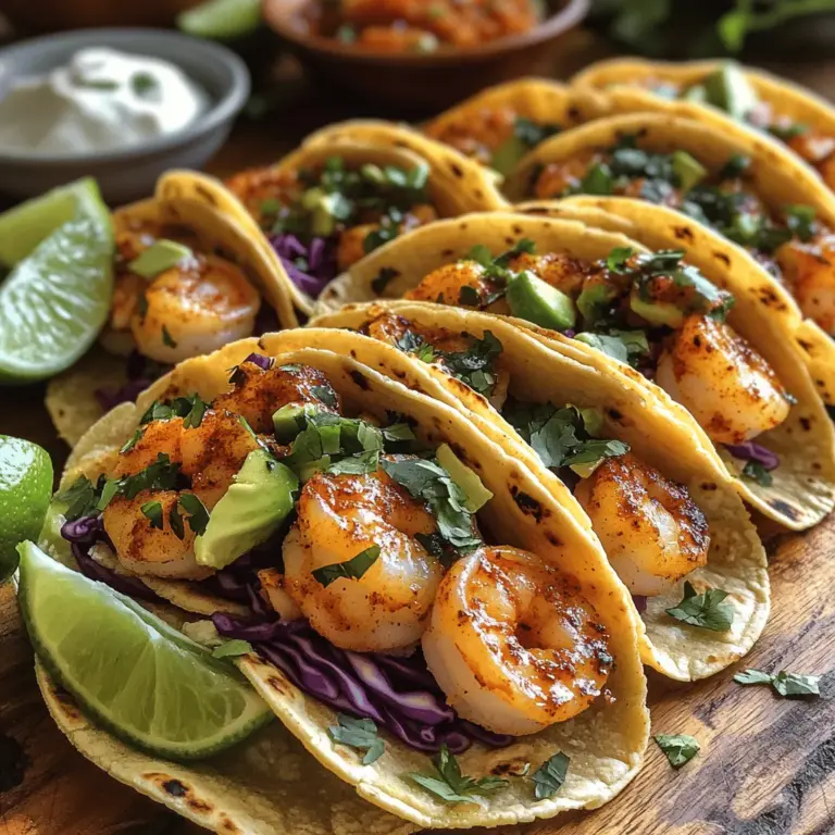 If you’re searching for a dish that bursts with flavor, look no further than Zesty Shrimp Fiesta Tacos. This recipe is not just a meal; it’s an experience that brings together succulent shrimp, zesty spices, and fresh vegetables, all wrapped in warm tortillas. Perfect for any occasion, these tacos can be served as a quick weeknight dinner or as a crowd-pleasing option at your next gathering with friends.