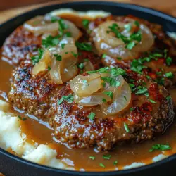 Salisbury steak is more than just a dish; it’s a nostalgic experience that evokes warm memories of family dinners and cozy gatherings. This beloved comfort food features savory beef patties that are often smothered in a rich, flavorful gravy, making it a go-to meal for satisfying appetites and bringing loved ones together. The origins of Salisbury steak can be traced back to the late 19th century, when it emerged as an affordable yet delicious option for home cooks. In this article, we will delve into the fascinating history of Salisbury steak, explore the unique ingredients that elevate our recipe, and provide a detailed, step-by-step guide for crafting this classic dish that is sure to impress.