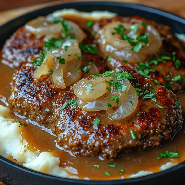Salisbury steak is more than just a dish; it’s a nostalgic experience that evokes warm memories of family dinners and cozy gatherings. This beloved comfort food features savory beef patties that are often smothered in a rich, flavorful gravy, making it a go-to meal for satisfying appetites and bringing loved ones together. The origins of Salisbury steak can be traced back to the late 19th century, when it emerged as an affordable yet delicious option for home cooks. In this article, we will delve into the fascinating history of Salisbury steak, explore the unique ingredients that elevate our recipe, and provide a detailed, step-by-step guide for crafting this classic dish that is sure to impress.