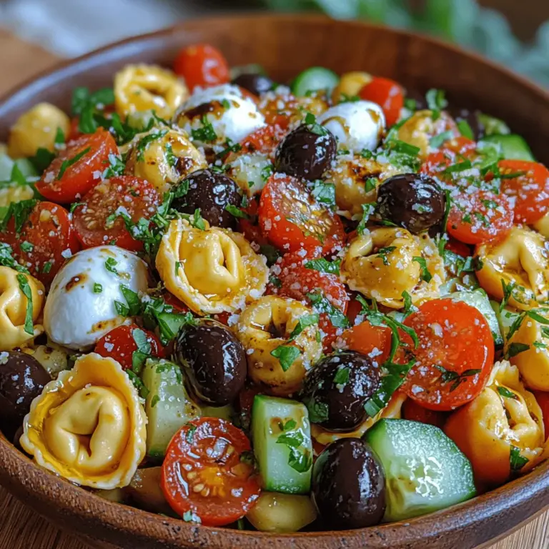 At the heart of this vibrant salad is the cheese tortellini, which serves as the base for the dish. Tortellini is a type of pasta that is traditionally filled with cheese, meat, or vegetables, and it is beloved for its unique shape and comforting taste. When choosing tortellini for your salad, you have the option of using fresh or frozen varieties. Fresh tortellini can often be found in the refrigerated section of grocery stores and typically cooks more quickly, offering a tender bite. On the other hand, frozen tortellini is a convenient option that can be stored for longer periods, making it a practical choice for spontaneous salad-making.
