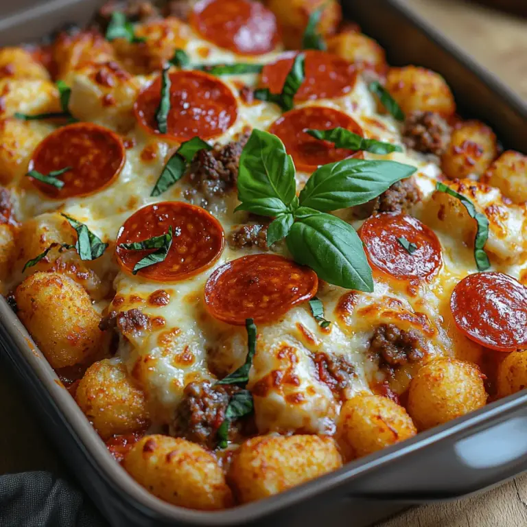 In recent years, casseroles have surged in popularity, becoming a go-to choice for home cooks looking for quick, satisfying meals. Whether it's a cozy family dinner or a potluck gathering, casseroles offer the perfect solution for feeding a crowd with minimal effort. Among the myriad of casserole variations, the Pepperoni Pizza Tater Tot Casserole stands out as a delightful fusion of flavors that promises to please both kids and adults alike. This dish combines the beloved elements of pizza with the nostalgic comfort of tater tots, creating a playful, hearty meal that's perfect for any occasion.