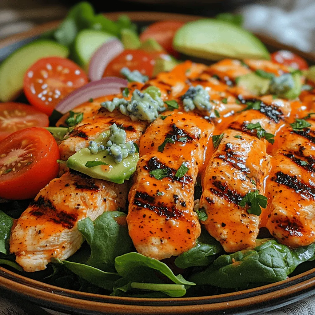 If you're searching for a dish that combines bold flavors with fresh ingredients, look no further than Spicy Grilled Buffalo Chicken Salad. This vibrant salad is perfect for those who crave the heat of spicy Buffalo chicken but want a lighter, healthier meal. Packed with protein from the chicken and a multitude of vitamins from the colorful vegetables, this salad not only satisfies your taste buds but also nourishes your body.