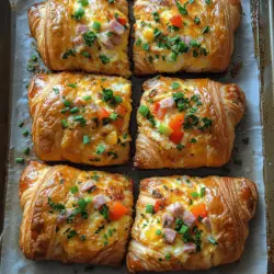 If you're on the lookout for an innovative and scrumptious way to elevate your breakfast game, look no further than Baked Breakfast Croissant Boats. These delightful creations combine the buttery goodness of croissants with a savory filling that’s perfect for any morning occasion. Whether you're hosting a family brunch, celebrating a holiday, or simply treating yourself to a special breakfast, these croissant boats will impress and satisfy.