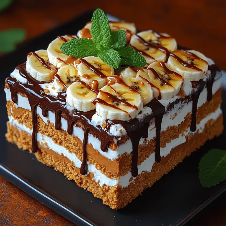 If you’re seeking a dessert that perfectly balances indulgence and simplicity, look no further than the Banana Bliss Icebox Cake. This delightful no-bake creation has become a beloved staple for summer gatherings and special occasions alike, offering a refreshing way to satisfy your sweet tooth without the hassle of baking. The combination of ripe bananas, creamy peanut butter, and fluffy whipped cream creates an irresistible treat that is not only delicious but also visually appealing.
