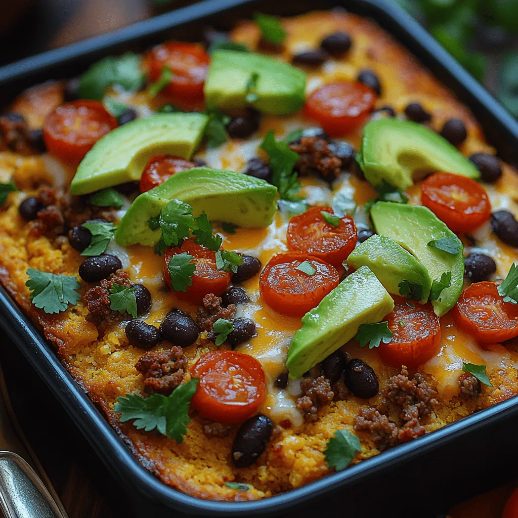 If you’re looking for a dish that perfectly marries comfort food with a dash of excitement, then the Cornbread Taco Bake is your answer. This delightful recipe combines the warm, buttery texture of cornbread with the bold, zesty flavors of traditional tacos, creating a meal that is both satisfying and unique. The appeal of this dish lies not only in its flavor but also in its versatility—ideal for weeknight dinners, potlucks, or even casual gatherings with friends and family.