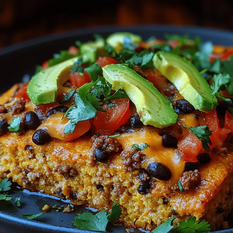 If you’re looking for a dish that perfectly marries comfort food with a dash of excitement, then the Cornbread Taco Bake is your answer. This delightful recipe combines the warm, buttery texture of cornbread with the bold, zesty flavors of traditional tacos, creating a meal that is both satisfying and unique. The appeal of this dish lies not only in its flavor but also in its versatility—ideal for weeknight dinners, potlucks, or even casual gatherings with friends and family.