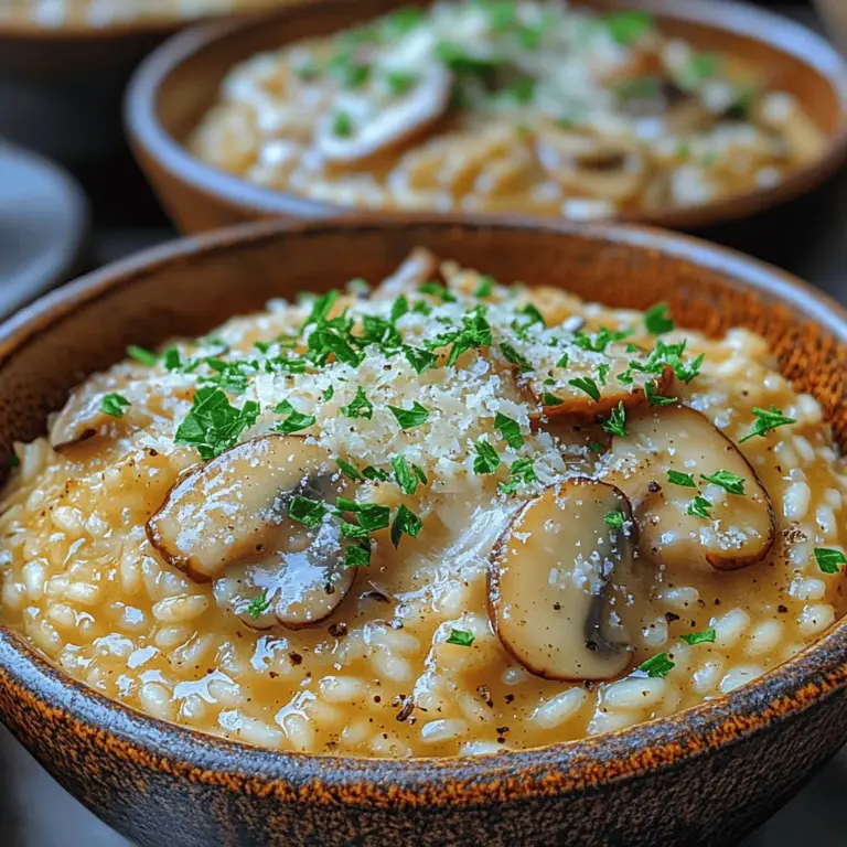 Mushroom Bliss Risotto is a delightful culinary creation that embodies the heart and soul of Italian cuisine. This creamy, rich dish features the earthy flavors of mushrooms, making it a comforting meal that warms the heart and pleases the palate. Risotto, a staple in Northern Italian cooking, is not just a dish; it’s an experience, showcasing the importance of technique and quality ingredients. When prepared correctly, risotto transforms simple components into a luxurious, velvety dish that can be enjoyed as a main course or a side.