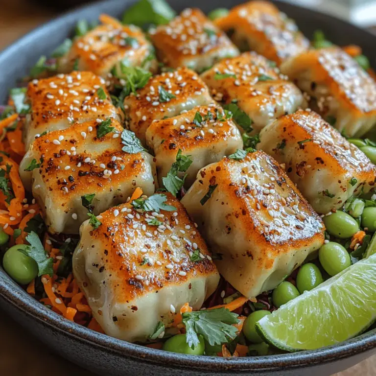 If you're searching for a dish that beautifully marries the comforting familiarity of Asian potstickers with the refreshing crunch of a vibrant salad, look no further than the Crispy Potsticker Salad with Zesty Sesame Dressing. This innovative recipe combines the best of both worlds, offering a delightful balance of crispy textures and bright, zesty flavors that are sure to excite your taste buds. Perfect for a light lunch, a potluck, or even as a side dish for dinner, this salad elevates the humble potsticker into a trendy, healthy meal.