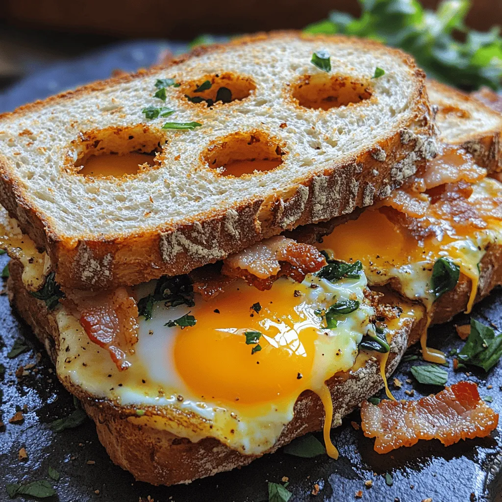 The Egg-In-A-Hole Breakfast Sandwich is a unique and delightful way to start your day. Combining the simplicity of a classic fried egg with the heartiness of a sandwich, this dish offers a satisfying blend of flavors and textures that can cater to any palate. As breakfast is often touted as the most important meal of the day, the Egg-In-A-Hole sandwich serves as a perfect example of how breakfast can be both nutritious and delicious.