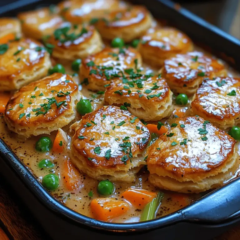 When it comes to comfort food, few dishes evoke the warmth and nostalgia quite like chicken pot pie. With its rich, creamy filling nestled beneath a flaky crust, this classic dish has been a staple in homes for generations. The aroma of a bubbling pot pie baking in the oven brings back fond memories of family gatherings, cozy winter nights, and the simple joy of sharing a meal with loved ones. Enter the Cozy Classic Chicken Pot Pie Casserole: a heartwarming twist on the traditional pot pie that offers all the beloved flavors, but with added convenience and ease.