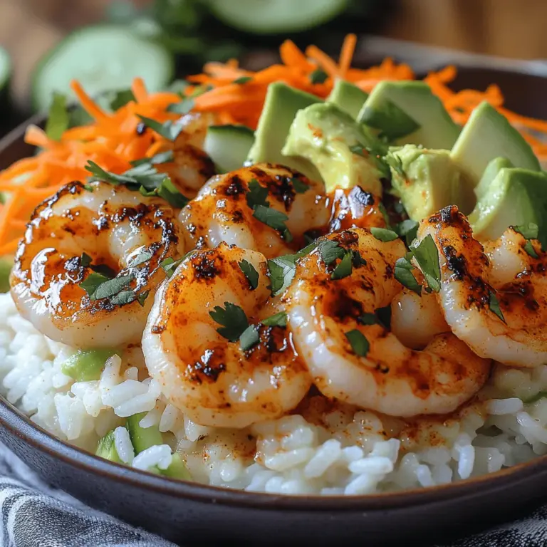 Are you searching for a quick, nutritious meal that bursts with vibrant flavors? Look no further than Zesty Shrimp Rice Bowls with Savory Mayo! This delightful dish combines succulent shrimp with fluffy jasmine rice, topped with a unique savory mayo that elevates the flavors to new heights. Ideal for busy weeknights or a casual weekend lunch, these shrimp rice bowls are not only delicious but also packed with health benefits, making them a fantastic choice for anyone striving for a balanced diet.