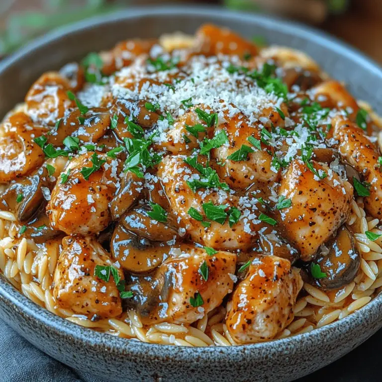 When it comes to Italian cuisine, few dishes evoke the warmth and comfort of a home-cooked meal quite like Chicken Marsala Orzo. This delightful dish is a beautiful fusion of tender chicken, rich Marsala wine, and the unique texture of orzo pasta, making it a standout choice for both weeknight dinners and special occasions. Originating from the Sicilian region of Italy, Marsala wine has been a staple in Italian cooking since the 18th century, known for its distinctive sweetness and complex flavors that elevate any dish.