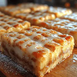 Cinnamon rolls have long held a special place in the hearts of dessert lovers everywhere. The warm, gooey goodness of freshly baked cinnamon rolls, with their intoxicating aroma wafting through the kitchen, is enough to make anyone's mouth water. But what if you could capture all that deliciousness in a more manageable form? Enter Cinnamon Roll Bliss Bars—an innovative twist on the classic cinnamon roll that transforms it into an easy-to-make, shareable dessert that is perfect for any occasion.