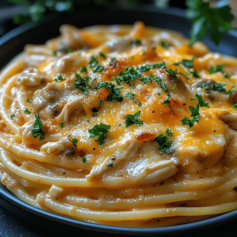 To create the Cheesy Chicken Spaghetti Delight, it is important to understand the role each ingredient plays in this dish. Each component contributes to the overall flavor, texture, and satisfaction that this recipe delivers.