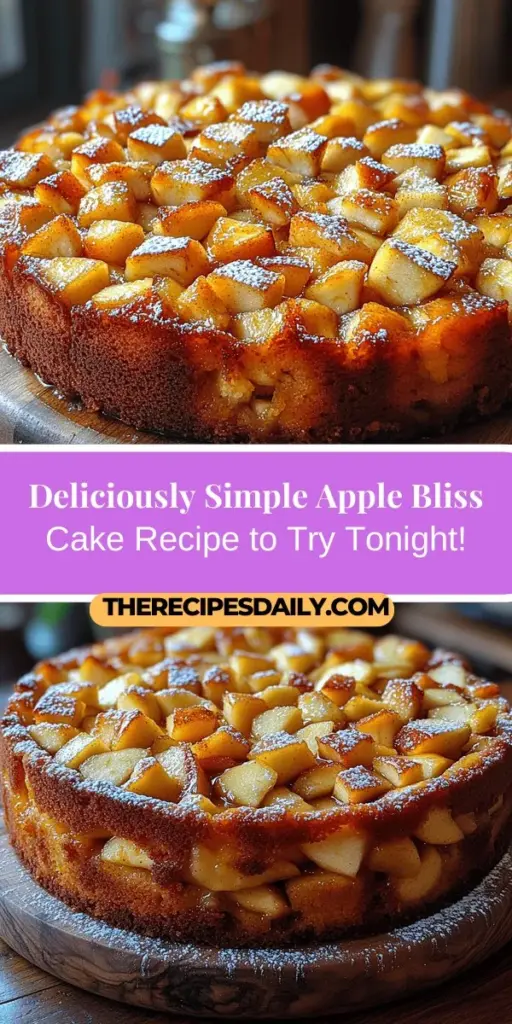 Discover the joy of baking with the Simple & Sweet Apple Bliss Cake! This delightful dessert features fresh apples, warm spices, and a soft, moist texture that everyone will love. Perfect for any occasion, this cake strikes the perfect balance of sweetness and flavor. With straightforward preparation steps and ingredient tips, even beginner bakers can create a masterpiece. Enjoy it as a warm treat alongside your favorite beverage or dress it up with frosting for an elegant dessert!