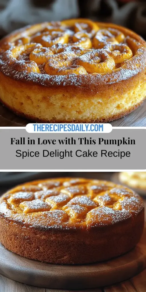 Indulge in the flavors of fall with this Pumpkin Spice Delight Cake, a perfect treat for cozy gatherings and festive celebrations. Made with moist pumpkin puree and a blend of aromatic spices like cinnamon, nutmeg, and ginger, this cake brings warmth to any occasion. Whether served plain or with cream cheese frosting, it's sure to impress. Discover how to create this seasonal sensation that captures the essence of autumn in every bite. Get ready to bake and delight your loved ones!