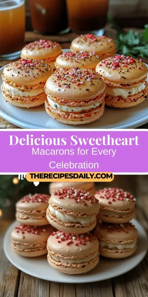Experience the joy of baking with this delightful Sweetheart Macarons recipe, perfect for Valentine's Day or any romantic occasion. These charming pink treats feature crunchy shells with a chewy interior and a luscious filling, making them a visual and culinary delight. Whether you're a seasoned baker or a beginner, this guide breaks down the ingredients, techniques, and steps to help you create these elegant confections. Impress loved ones with your homemade macarons that embody sweetness and love.