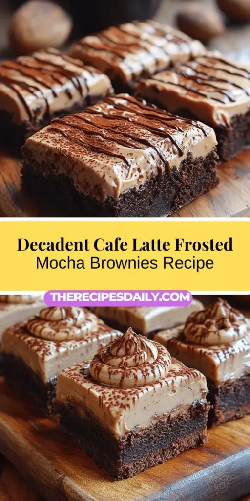 Satisfy your sweet tooth with these delectable Cafe Latte Frosted Mocha Brownies! This recipe combines rich, fudgy chocolate brownies with the invigorating essence of coffee, topped with a creamy cafe latte frosting and a luscious mocha drizzle. Perfect for gatherings or a cozy night in, these brownies are sure to impress coffee lovers and dessert enthusiasts alike. Follow the step-by-step instructions to create this indulgent treat that's as beautiful as it is delicious!