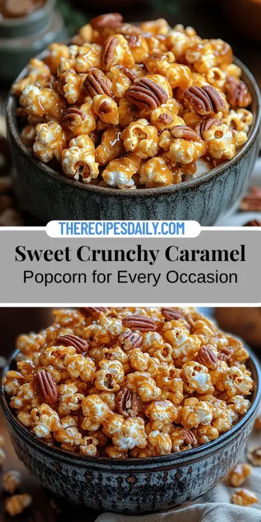 Discover the magic of Sweet & Crunchy Caramel Popcorn with this comprehensive guide! Perfect for any occasion, this delightful treat combines the irresistible flavors of sweet caramel and crunchy popcorn. Learn how to make your own caramel, choose the best ingredients, and find creative serving suggestions to impress family and friends. Whether it’s movie night or a festive gathering, this tasty snack is sure to be a hit. Enjoy the sweet and crunchy goodness you'll create!