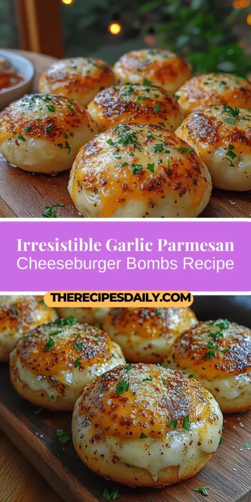 Indulge in the ultimate comfort food with Garlic Parmesan Cheeseburger Bombs! These delightful bites feature juicy seasoned beef and melty cheese, all wrapped in a golden biscuit shell and infused with aromatic garlic and rich Parmesan. Perfect for family dinners or parties, this recipe guides you through every step of preparation, ensuring a delicious outcome. Discover tips to enhance flavor and presentation, and make these tasty bombs a new favorite in your kitchen.