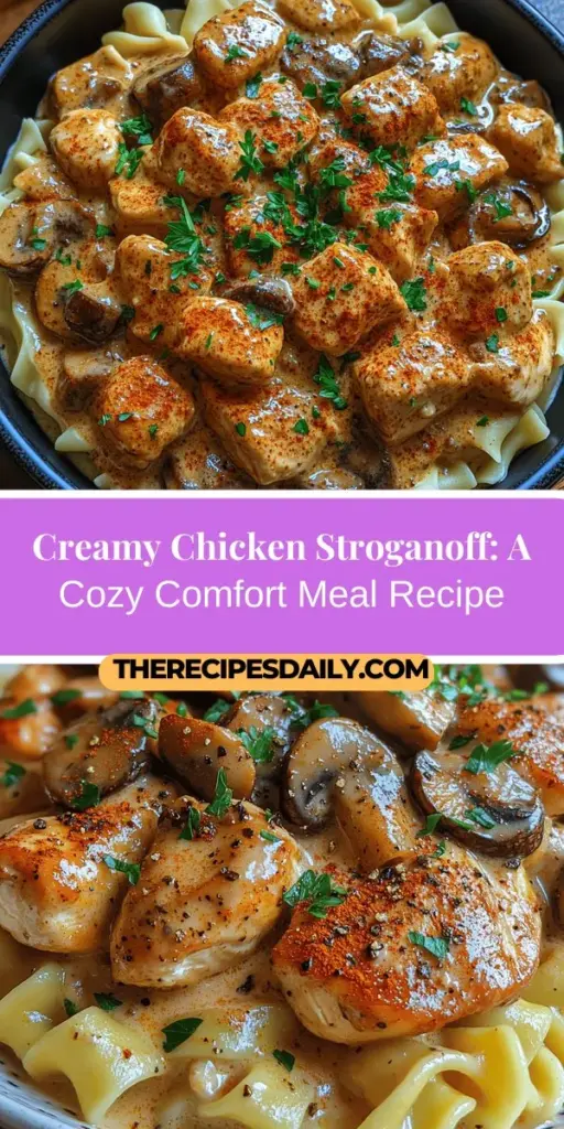 Indulge in the comforting flavors of Creamy Dreamy Chicken Stroganoff, a dish that brings warmth and nostalgia to any meal. This easy-to-follow recipe highlights tender chicken, earthy mushrooms, and a luscious sauce made with sour cream, complemented by aromatic herbs and spices. Perfect for family gatherings or cozy dinners, serve it over egg noodles or with crusty bread for a fulfilling dining experience. Discover your new favorite comfort food!