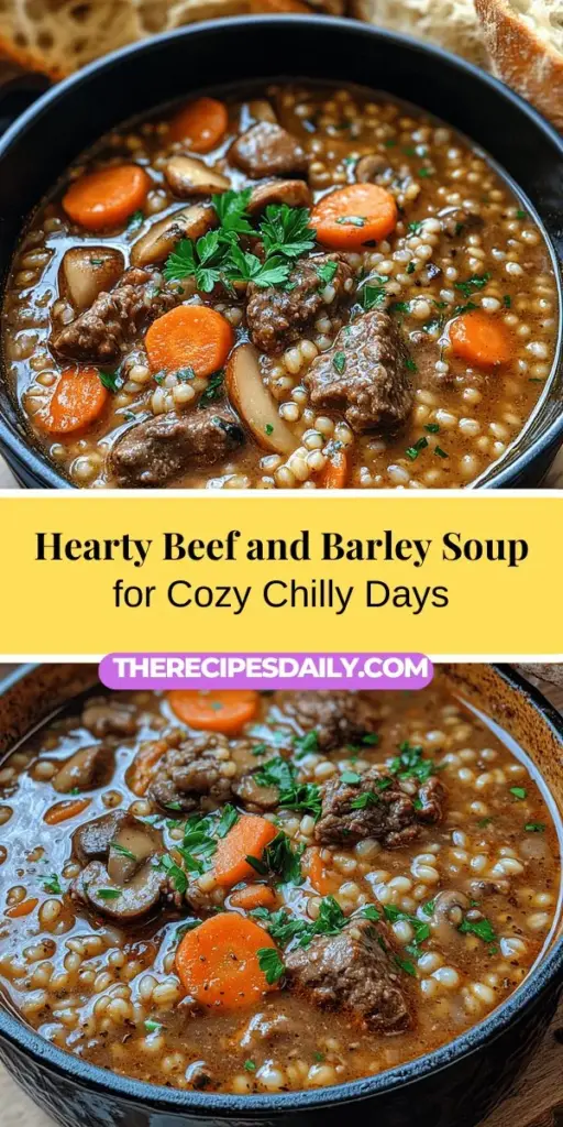 Warm up your chilly days with a comforting bowl of beef and barley soup. This heartwarming dish combines tender beef, nutritious barley, and fresh vegetables, delivering both flavor and nourishment. Discover its rich history, health benefits, and a step-by-step guide to making it yourself. Perfect for family gatherings or cozy dinners, this soup is sure to bring everyone together, providing a warm embrace in every spoonful. Enjoy the delightful experience of cooking and sharing this classic recipe!