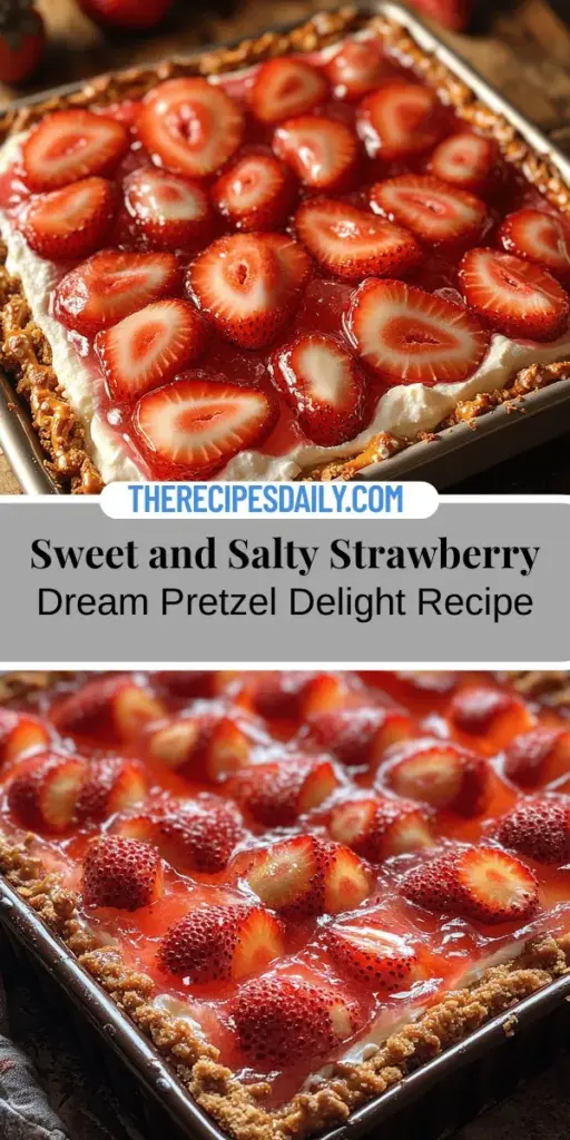 Indulge in the delicious combination of sweet and salty with Strawberry Dream Pretzel Delight. This captivating dessert features a crunchy pretzel crust, creamy cream cheese filling, and a vibrant strawberry topping that will impress your guests. Perfect for parties or family dinners, each bite balances rich textures and flavors. Make your day special by treating yourself and loved ones to this delightful treat that’s as fun to create as it is to enjoy!