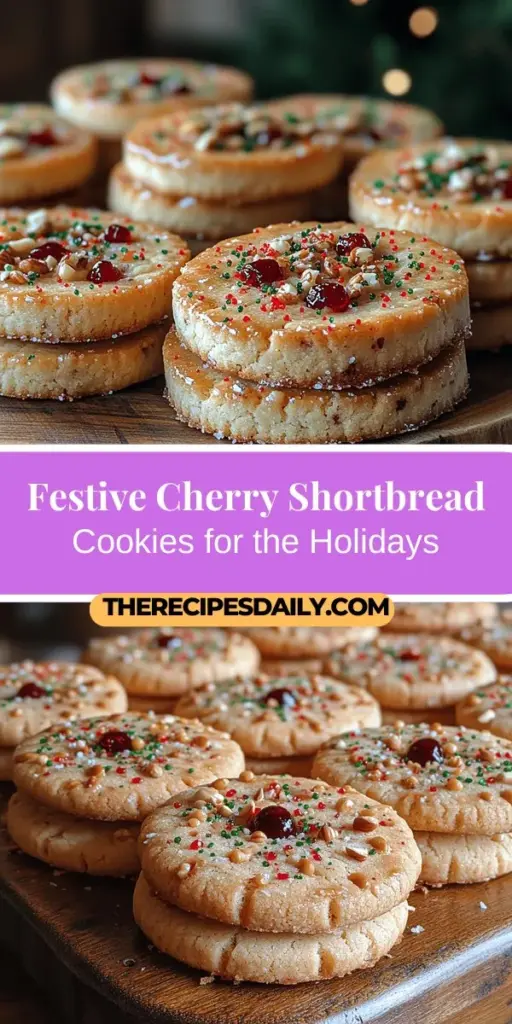 Indulge in the joy of the holiday season with Festive Maraschino Cherry Shortbread Cookies. These delightful treats combine buttery richness and the vibrant sweetness of maraschino cherries, making them a perfect addition to your holiday gatherings or thoughtful gifts. With a simple recipe that highlights the classic shortbread texture, these cookies are easy to make and decorated with a festive flair. Get ready to create lasting memories while enjoying these delicious bites of holiday cheer.